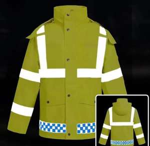 เสื้อกันฝนนิรภัยแบบสะท้อนแสง เสื้อกันฝนกันน้ำ เสื้อผ้าสะท้อนแสงเพื่อความปลอดภัย พร้อมแถบสะท้อนแสง ชุดทำงาน - Product Image 5