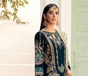 Vestido de boda de lujo, bordado de terciopelo, estilo indio, paquistaní, Kameez, gran oferta, Colección 2023 - Product Image 3