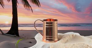 100% Pure Copper Handmade 18 oz Moscow Mules and Beer Stein <b>Unique</b> Tankard Design Polished Ice Cold Beer Mug with No Lining - Product Image 4
