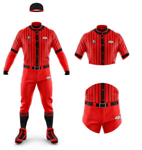 Maillot de baseball imprimé personnalisé pour hommes Livraison rapide à bas prix Veste à manches courtes à sublimation bleue Style - Product Image 1