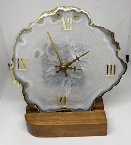 La mejor calidad, gran oferta, reloj de mesa de ágata blanca Natural a granel, reloj de pared de ágata, reloj colgante de ágata, regalo - Product Image 3