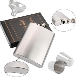 กระติกน้ำสแตนเลส8ออนซ์พร้อมแปรงด้านสำหรับการเดินทางดีไซน์ทันสมัย - Product Image 3