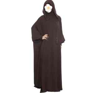 Diseño personalizado hecho con capucha para mujer Abaya secado rápido transpirable accesorios de ropa de longitud larga Flare Abayas mujeres - Product Image 5