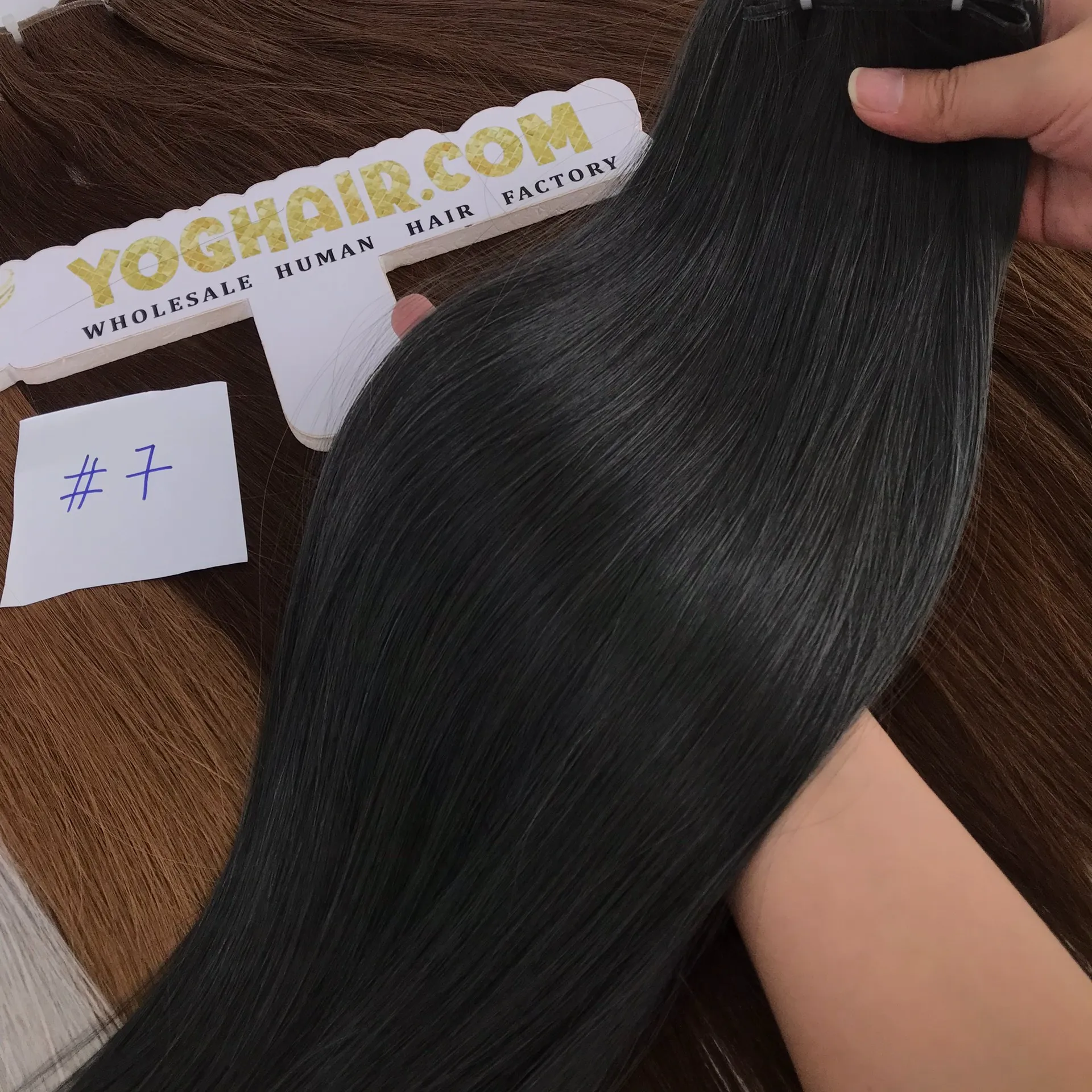 Kerajinan Genius harga murah rambut lurus terbuat dari 100% rambut mentah paket kustom produsen Vietnam Mode Tinggi