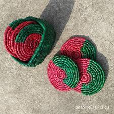 Dessous de verre en herbe moonj naturel fabriqué en Inde pour le thé café boissons chaudes fait à la main Design minimaliste élégant vente en gros de haute qualité - Product Image 3