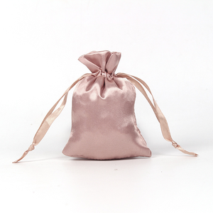 Jinsky Custom Small Luxury Satin Drawstring Bag Pouch for Earring Ring Jewelry Storage Fashion Accessory Packaging - Product Image 5
