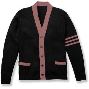 Cárdigan de punto con cuello en V para hombre, color granate, manga larga, transpirable, para verano, precio mayorista económico, color y talla personalizables - Product Image 4