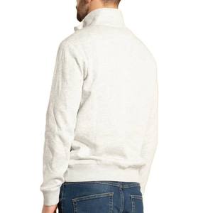 Unisex Streetwear Sweatshirt Customized Your Own Logo Stand Collar With <b>Zip</b> Long Sleeve <b>White</b> Color Athletic Sweatshirt - Product Image 2