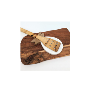 ช้อนไม้สีขาวและหินอ่อนที่ไม่ซ้ําใครพักช้อนลายสําหรับเสิร์ฟในโรงแรมและร้านอาหารสําหรับการทําด้วยมือ - Product Image 3