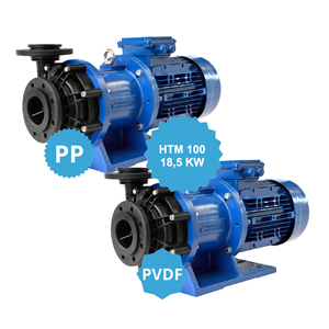 Pompe centrifughe mag drive modello ht2 100 PP PVDF con motore 18,5 kw IEC 160 2P in plastica per la movimentazione degli acidi pompa dell'acqua - Product Image 1