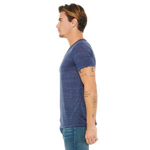 Negro cuello en V calidad moda al por mayor camisetas nuevo diseño propio hombres orgánico 100 algodón en blanco liso impresión personalizada camiseta - Product Image 6