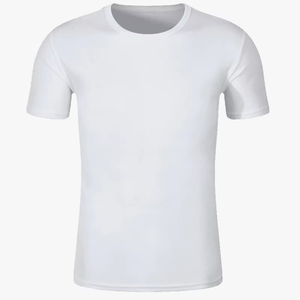 Camisetas de manga corta con cuello de patrón liso para hombre, camisetas transpirables de secado rápido para entrenamiento al aire libre, senderismo, correr, ocio de verano - Product Image 6