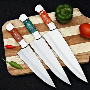 Venta al por mayor personalizado de alta calidad OEM ODM servicio profesional personalizado hecho a mano de acero de Damasco ambidiestro moderno cuchillo de cocina - Product Image 1
