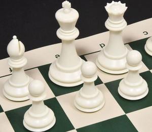 Pièces d'échecs professionnelles en gros, série Staunton, noir et ivoire, plastique solide, roi de 3,75 pouces, à prix abordable - Product Image 4