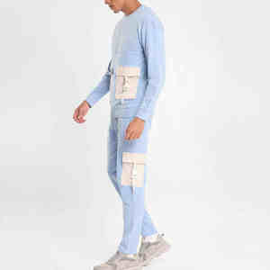 ชุดวอร์มผู้ชายมีฮู้ดพิมพ์ลายไซส์ใหญ่ขายดีที่สุด ผ้าฝ้าย 100% ระบายอากาศได้ดี สวมใส่สบาย - Product Image 2