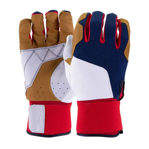 Guantes de Bateo de Béisbol para Zurdos, Personalizables al por Mayor, de Poliéster y Algodón, con Cierre de Velcro, Agarre Duradero para Entrenamiento y Partidos - Product Image 1