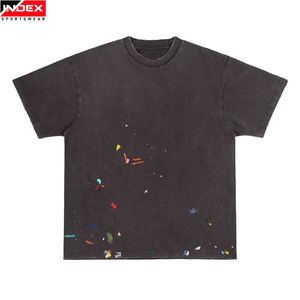 Ropa de hombre Camisetas ajustadas pesadas Ropa de calle de alta calidad Camiseta de hombre con estampado de calidad de algodón en blanco - Product Image 1