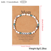Ensemble de bracelets en perles personnalisés de style bohème Go2boho MAMA Meilleure maman Cadeau pour la fête des mères
