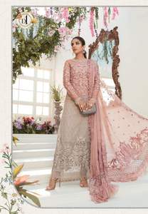 Best Quality Indian Pakistani Women's 3-Piece Chiffon Party Saree Latest Design Fashion Wear for <b>Wedding</b> Ladies - Product Image 4