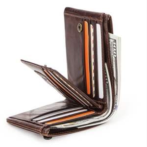 Portefeuille en cuir pour hommes avec poche à rabat attachée Portefeuille design Jens Prix de gros Cuir de vache de haute qualité - Product Image 6