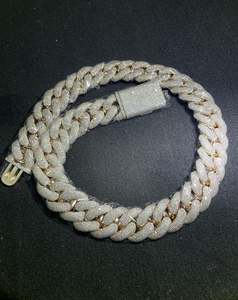 VVS Moissanite 925 Pulsera de plata esterlina 30MM 24 pulgadas Chapado en oro blanco - Product Image 3