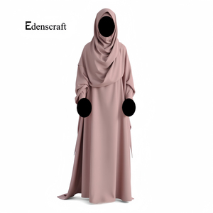 ชุดอาบายะห์สำหรับสตรีแบบเรียบง่าย แขนยาว ทรงหลวม ระบายอากาศได้ดี ซักได้ แห้งเร็ว ผลิตจากโพลีเอสเตอร์ รับผลิตตามแบบ OEM - Product Image 2