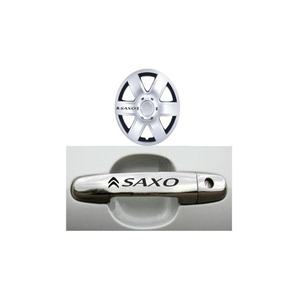 Pour Citroen Saxo S poignée de porte jante noir autocollant autocollant étiquette 10x1.5 cm 10 pièces voiture autocollant ensemble - Product Image 1