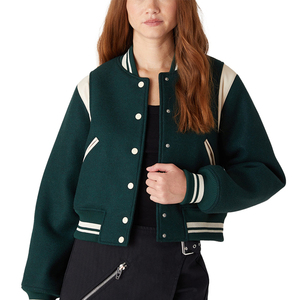 Veste de baseball en laine 100% pour femmes, best-seller, taille plus, veste de baseball pour femmes en vente - Product Image 1