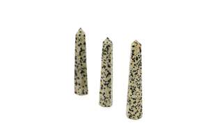 Magnifique obélisque en cristal naturel de jaspe dalmatien, style tour/mascotte, pointe polie, baguette de massage de guérison, agate jumbo - Product Image 3