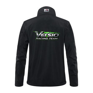 Chaqueta cortavientos negra Softshell personalizada de alta calidad para hombre, chaqueta de motocicleta para carreras al aire libre, chaqueta de invierno - Product Image 3