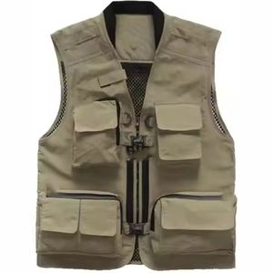 Gilet de sécurité en maille haute vente en gros avec gilets pour hommes de Construction de travail de poche en 5 dimensions - Product Image 2