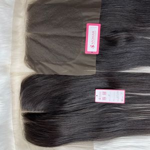 สีธรรมชาติการรวมกลุ่มตรงผมสานรวมกลุ่มผมมนุษย์สำหรับผู้หญิงสีดำที่มีส่วนกลางฟรีส่วนปิดลูกไม้ดิบ5x5 - Product Image 6