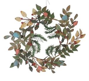 Guirnalda de Navidad Artificial Guirnalda blanca de Navidad con coronas de Navidad artificiales y adornos de guirnaldas - Product Image 3