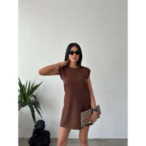 Minivestido Acolchado con Mangas Cortas y Material Transpirable, Cintura Natural - Product Image 4