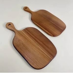 Tabla de cortar de bambú con asa, tabla de picar de madera, bandeja para servir charcutería - Product Image 1