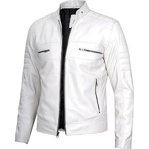 Veste en cuir de moto pour hommes en PU de haute qualité coupe ajustée avec poche de grande taille et revers noir à fermeture éclair printemps automne M-5XL - Product Image 2