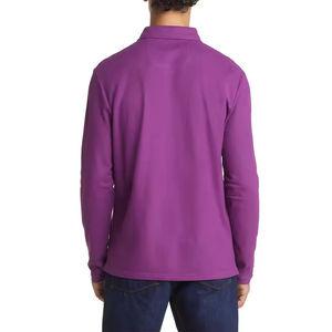 Camisetas Polo con Logotipo Personalizado, Transpirables, de Manga Larga, al por Mayor, con Logotipo Bordado Personalizado, Camiseta Polo Lisa para Hombre - Product Image 5