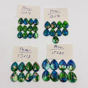 Turquesa Natural Azul Mezcla de Cobre de Alta Calidad, Piedra Preciosa Suelta Lisa para Personalización de Joyería DIY - Product Image 2