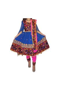 อัฟกันชุดเดรสโคจิ3ชิ้น,ชุดอัฟกานีปักลายเต็มใบชุดเดรสวัฒนธรรมอัฟกานิสถาน - Product Image 3