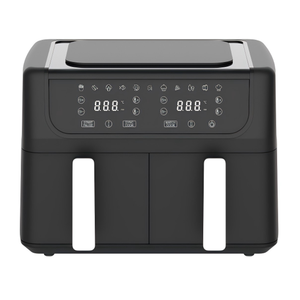 Freidora de Aire Digital Clásica de 9L con Doble Cesta, Sin Aceite, de Acero Inoxidable, Diseño Cuadrado Moderno, Eléctrica y Manual para el Hogar - Product Image 1