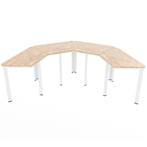 Meubles de bureau modernes de style Lego en 4 pièces MDS001 avec pieds ovales en fer et plateau de table - Product Image 2
