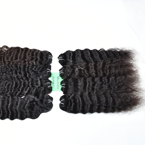 Cheveux bouclés naturels de meilleure qualité Temple indien brut vente en gros non transformés 100% paquets de cheveux vierges trame de génie cheveux humains - Product Image 3