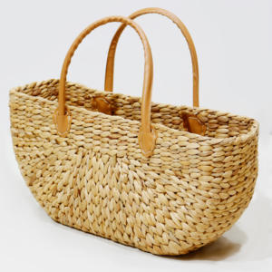 Bolso de mano de playa tejido hecho a mano de fábrica de Artex Dong Thap, bolsos de paja de algas marinas, artesanías naturales ecológicas - Product Image 1
