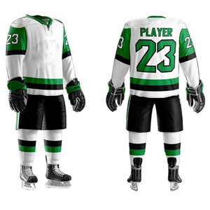 Fabrication d'usine de qualité supérieure prix de gros ensembles de maillots et de pantalons de hockey sur glace prix raisonnable uniforme de hockey sur glace Oem - Product Image 1