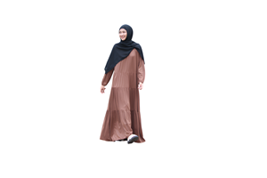 Vestido largo modesto para mujeres musulmanas con tela de gasa de alta calidad diseño étnico de mano suave sensación duradera mangas largas Zevanya - Product Image 6