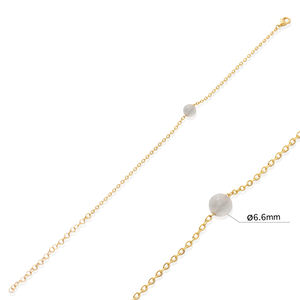 Pulsera de Cadena con Dijes de Diseño de Piedra Blanca y Oro, Estilo Moderno, Turca, Hecha a Mano, Plata de Ley 925, Joyería para Bodas y Fiestas - Product Image 2