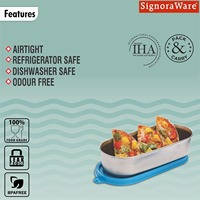 Boîte à lunch ovale plate en acier inoxydable de 650 ml très demandée pour le bureau, l'école, les voyages ou l'extérieur – Disponible à la vente