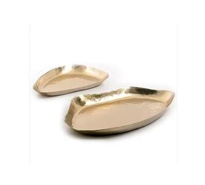 Laiton Fruits Cookie Plat De Service Dates Plateau De Chocolat Décoratif Bols De Luxe Feuille Conception Fantaisie Plat Et Plateaux Ensemble De 2 Pièces - Product Image 1