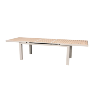 Table à manger extérieure moderne <span class=keywords><strong>en</strong></span> alliage d'aluminium léger extensible, <span class=keywords><strong>longueur</strong></span> réglable, résistante aux intempéries, parc, patio, <span class=keywords><strong>jardin</strong></span> - Product Image 1