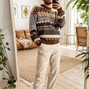 Custom unisex <b>Crop</b> <b>Top</b> Vest Sweater OEM <b>men</b> sweater v neck Custom Knitted sleeve sweater - Product Image 4